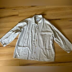 Incredible FLAX oversized cotton chore / field coat